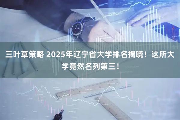 三叶草策略 2025年辽宁省大学排名揭晓！这所大学竟然名列第三！